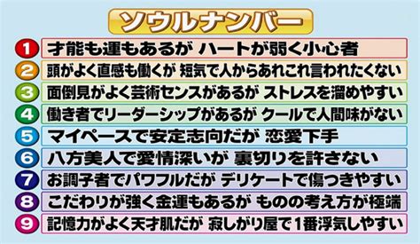 ソウルナンバー 相性 表|ソウルナンバー相性表から見た相性の吉凶と、気にな。